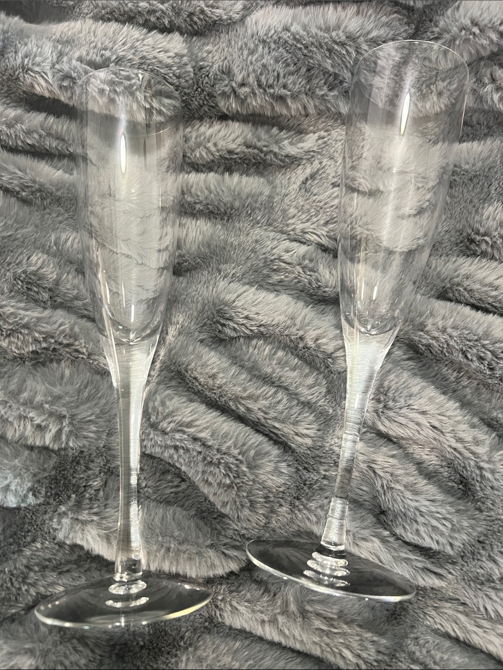 Tiffany & Co Champagne Flutes Set of 2 TRUMPET